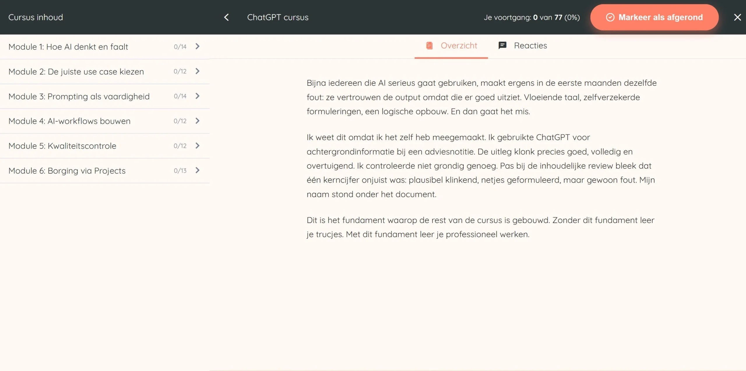ChatGPT cursus van LearnLLM