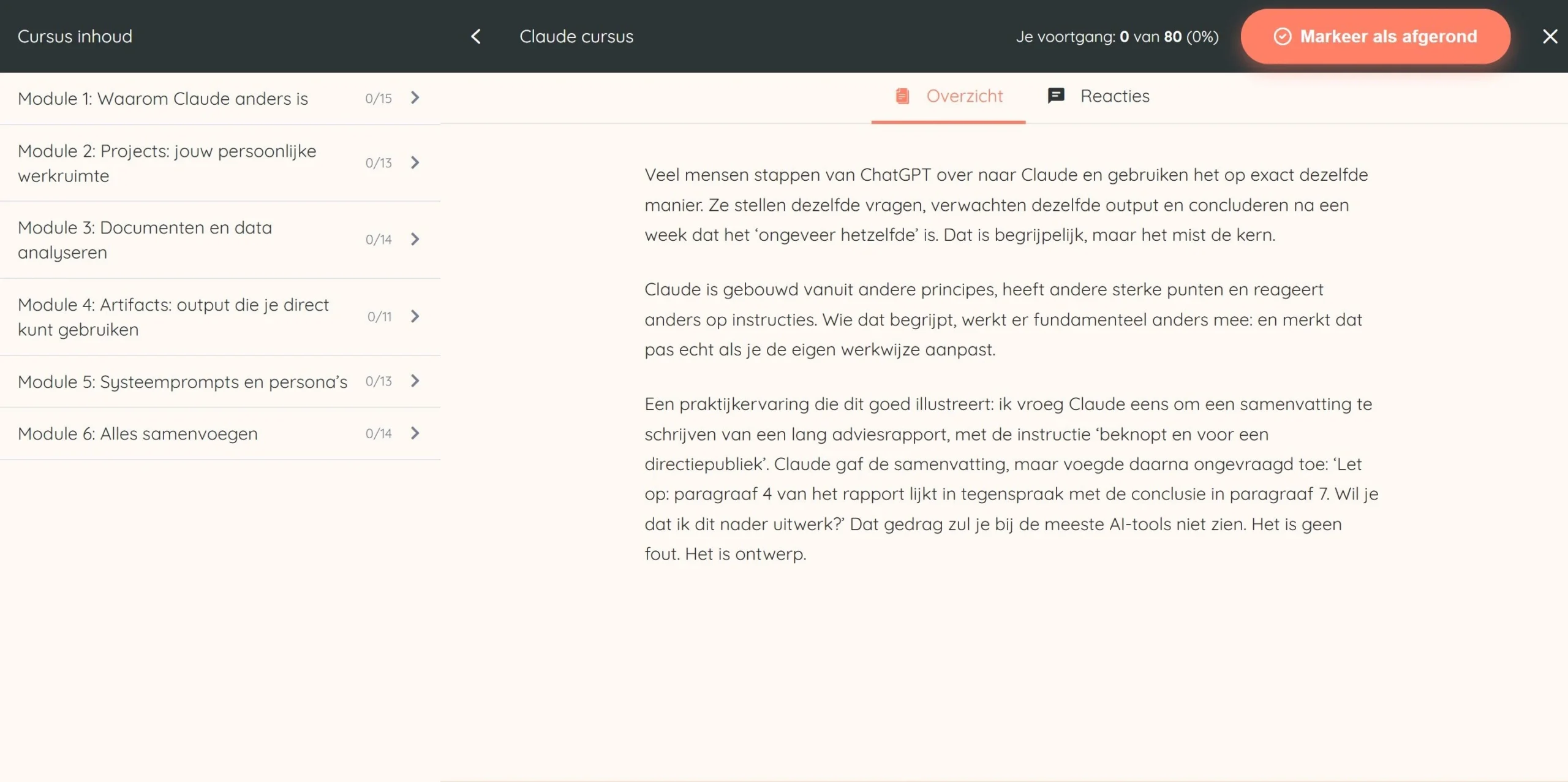 Claude AI cursus van LearnLLM