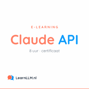 E-learning Claude API van LearnLLM, acht uur met certificaat
